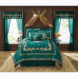 Anastasia Embroidered Satin 21-pc. Bed Set, , large