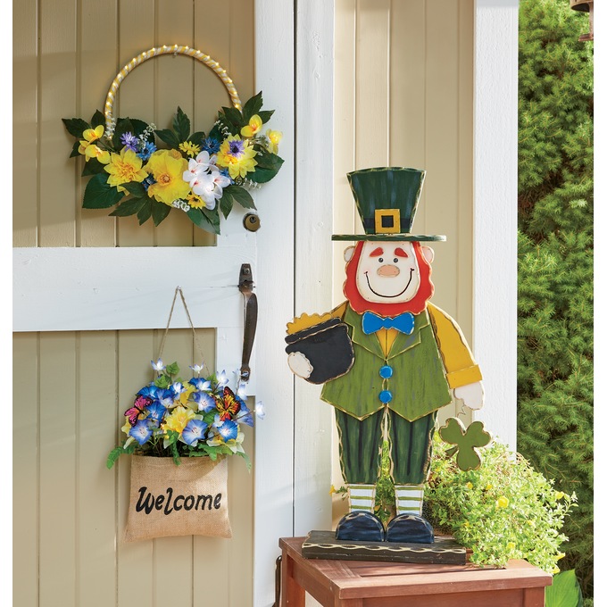 LED Yellow Half Wreath, , large