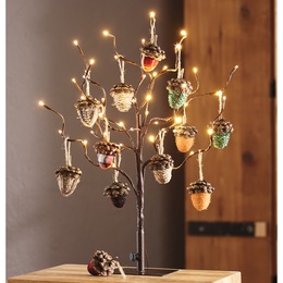 24-Inch LED Lighted Ornament Tree for Year-Round Decorating, , large