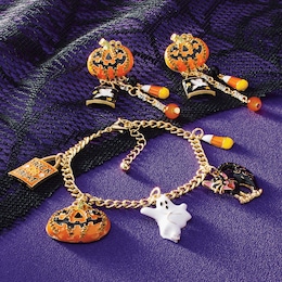 Halloween Charm Bracelet or Earrings, , large