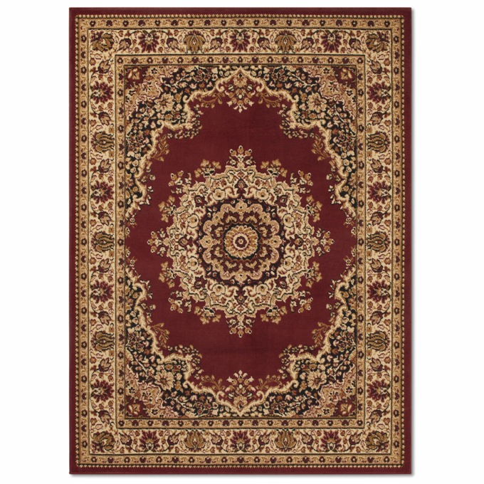 Floral Kirman Rug - 8' x 10', Burgundy, large