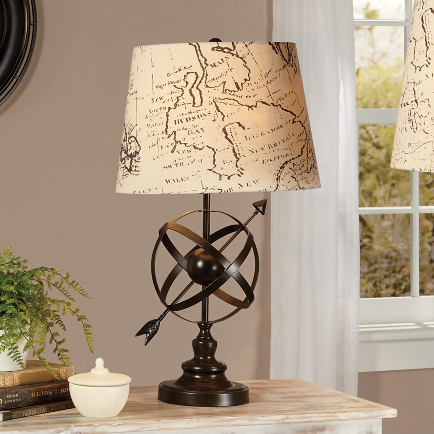 World Map Table Lamp Seventh Avenue