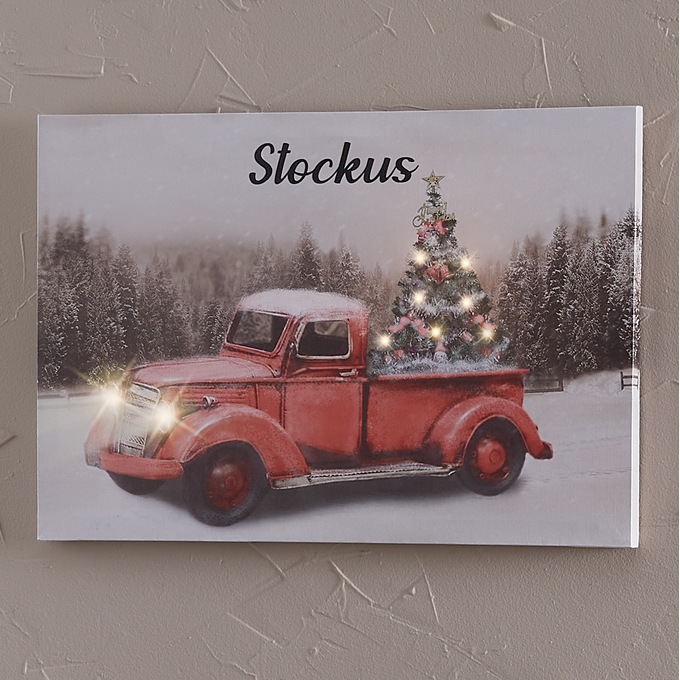 LED Christmas Truck Wall Canvas, , large