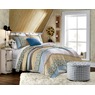 Check Storage Ottoman, Blue, large