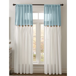 Linen-Look Button Panel, , large