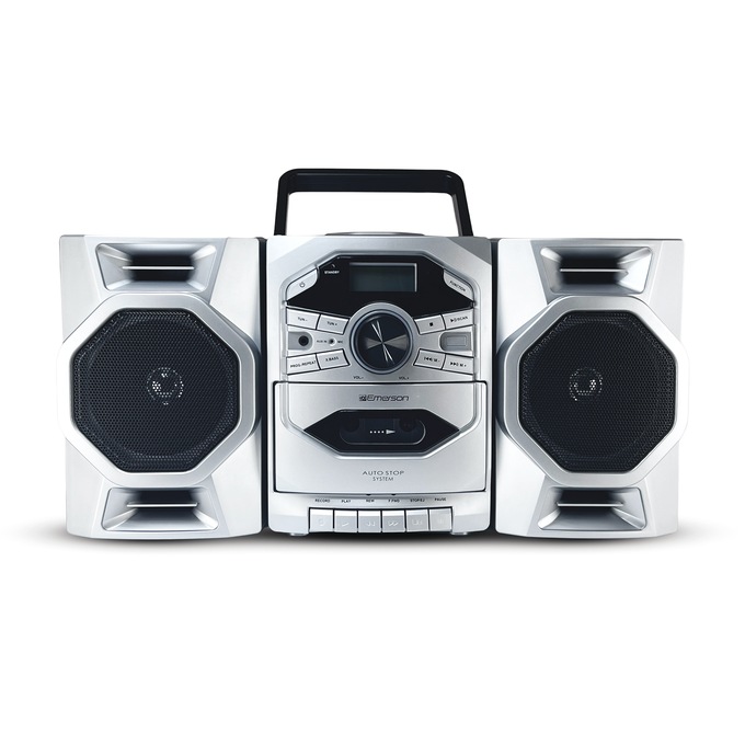 Emerson Portable CD/Cassette Stereo Boom Box, , large