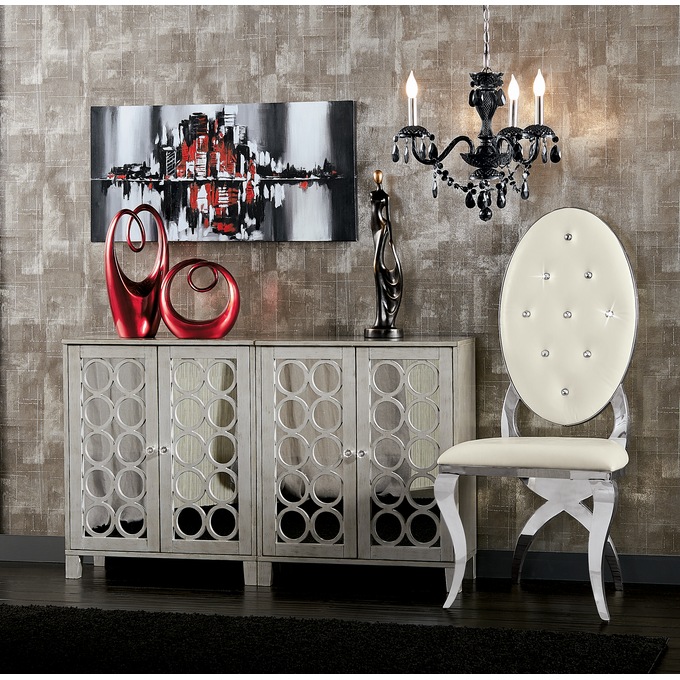 Tina Circle Mirror Cabinet, , large