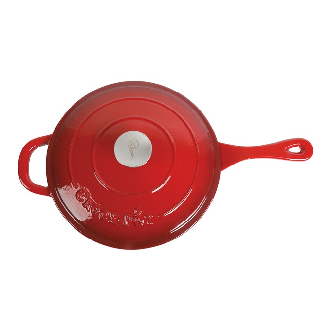 Crock Pot Artisan 3.5-qt. Enameled Cast Iron Deep Sauté Pan with Lid, , large