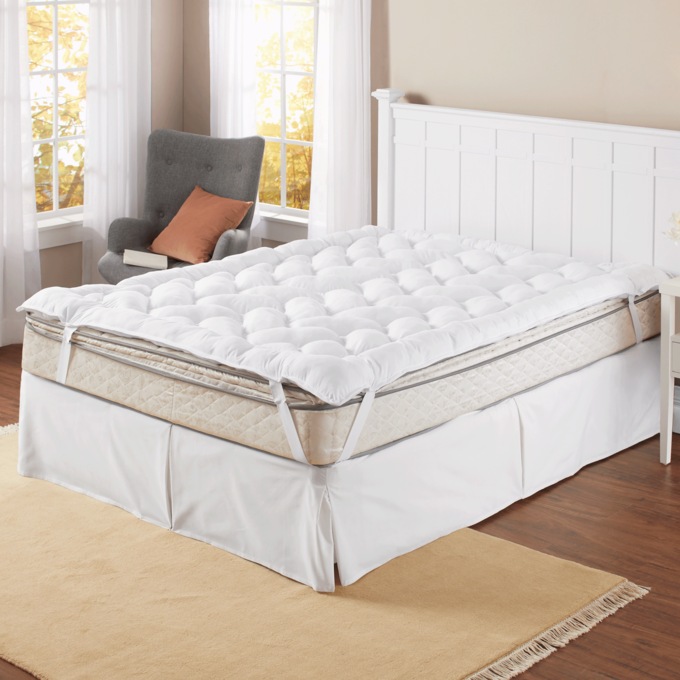 Super Loft Basket Weave Hand-Pieced Bed Topper, , large