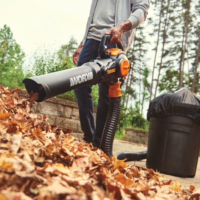 Worx Trivac 12-Amp Electric 3-in-1 Blower/Mulcher/Yard Vacuum with Leaf Collection System, Black, large