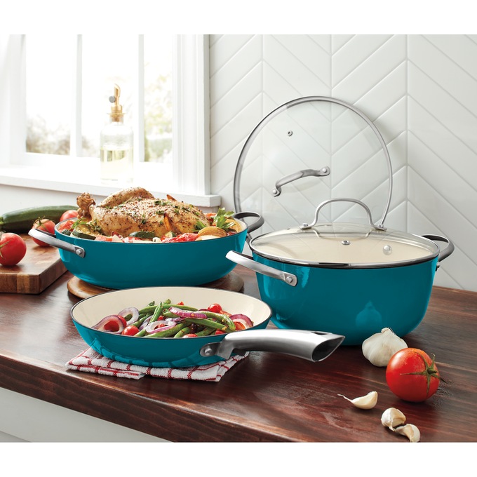 5-Piece Enameled Cast Iron Cookware Set, , large