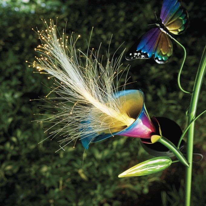 Solar Butterfly Fiber-Optic Stake, , large