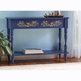 Hand-Painted Flower Console, , large