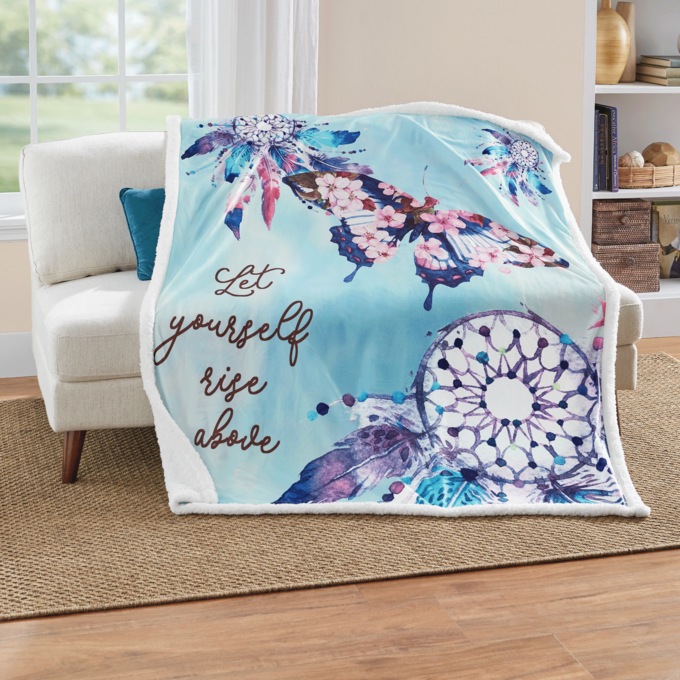 Novelty Sherpa Throw, , large