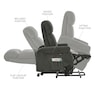 Lay-Flat Powered Lift Recliner, Charcoal, large