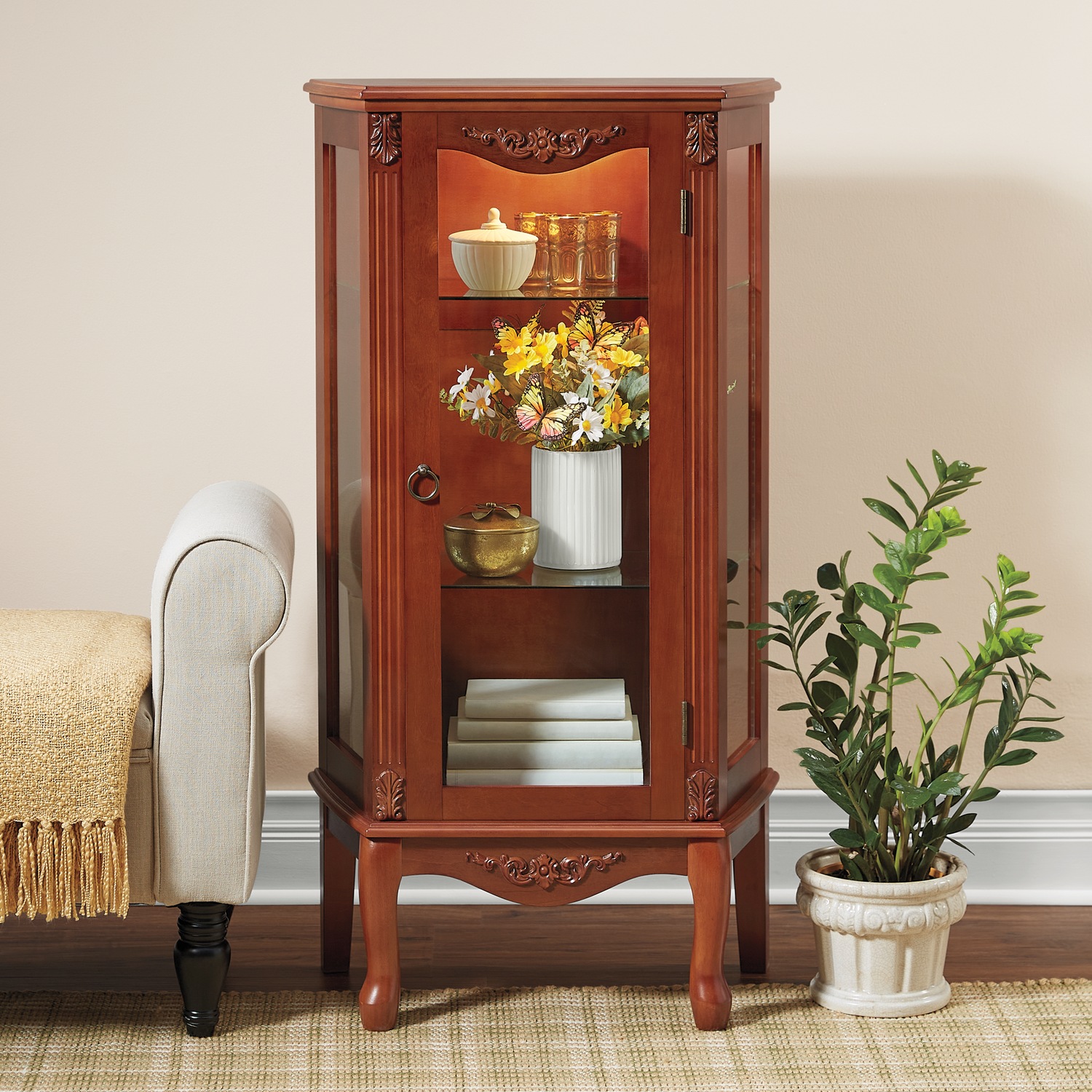 Seventh avenue curio cabinets discount