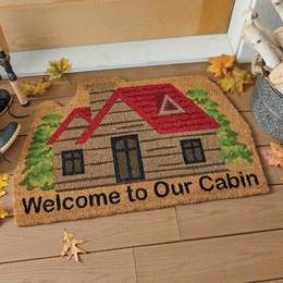 Welcome to Our Cabin Coir Mat - 20&quot; X 30&quot;, , large