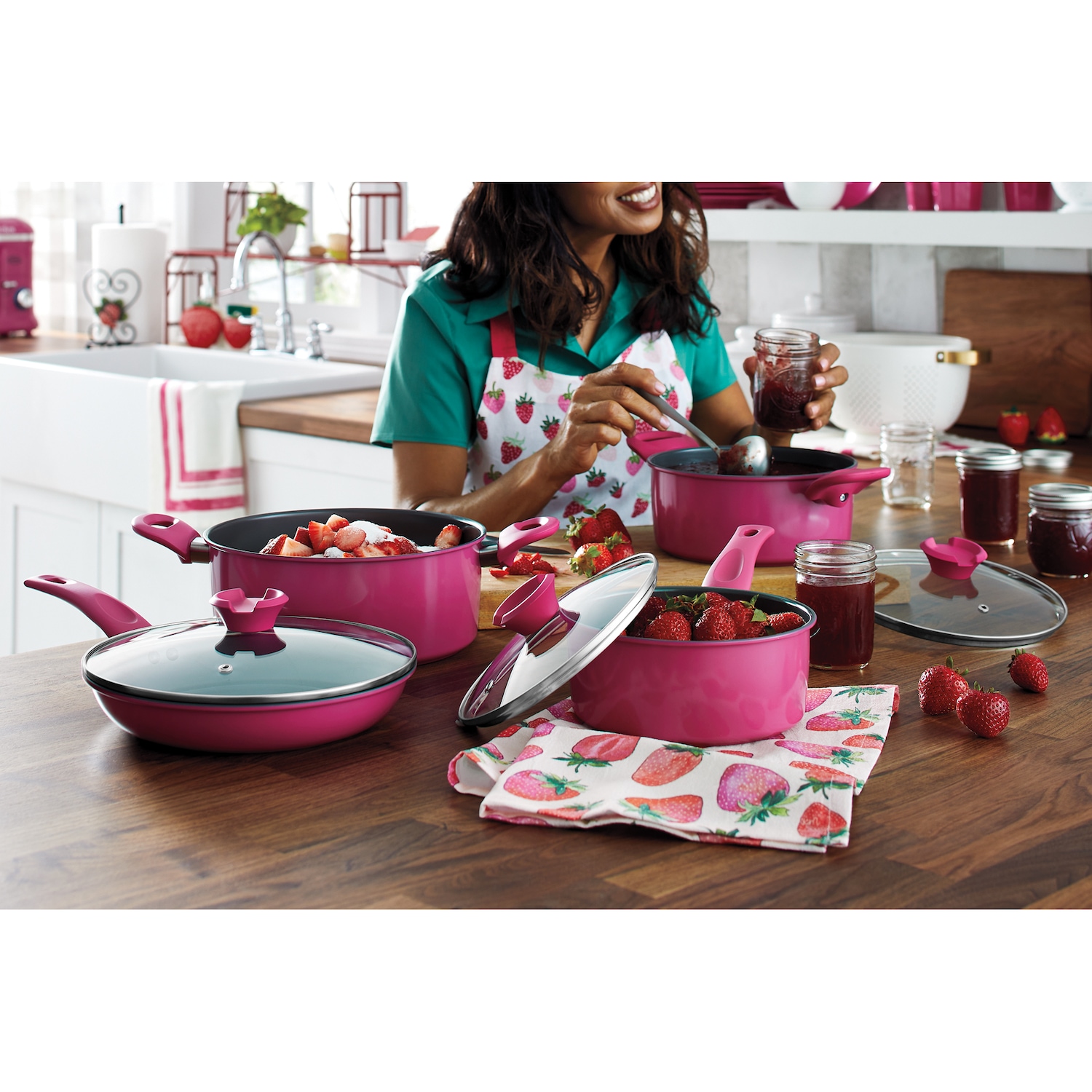 7-Piece Colorful Carbon Steel Nonstick Cookware Set | Seventh Avenue
