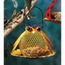 Solar Light Bird Feeder, Yellow, large