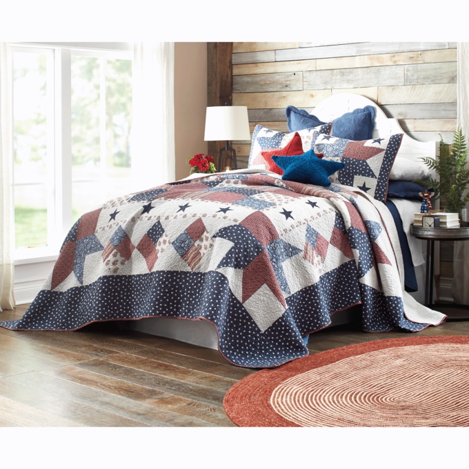 Brave Floor-Length Embroidered Quilt and Sham, , large