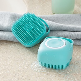 Set of 2 Pet Shampoo-Dispensing Grooming Brushes, , large