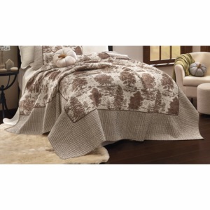 Driftwood Toile Oversized Quilt, , large