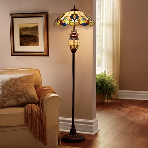 Wicklow Stained Glass Floor Lamp, , large