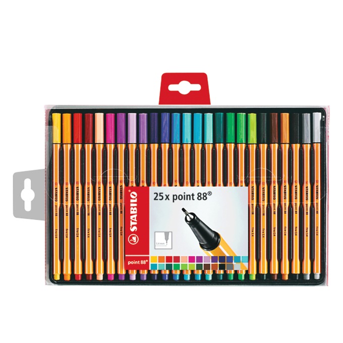 Stabilo Point 88 Wallet 25-Color Pen Set, , large