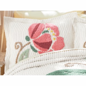 Spring Floral Chenille Sham, , large