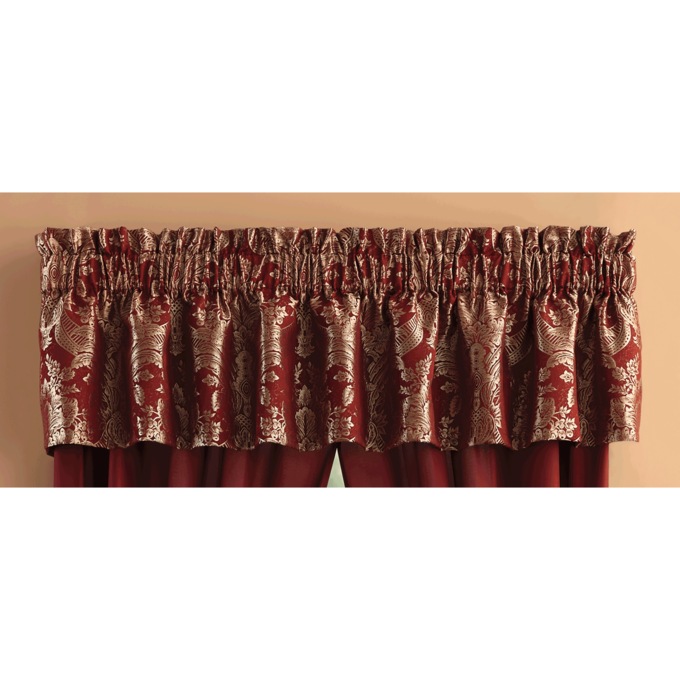 Majestic Damask Jacquard Valance, , large