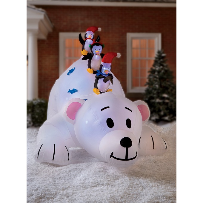 large inflatable polar bear