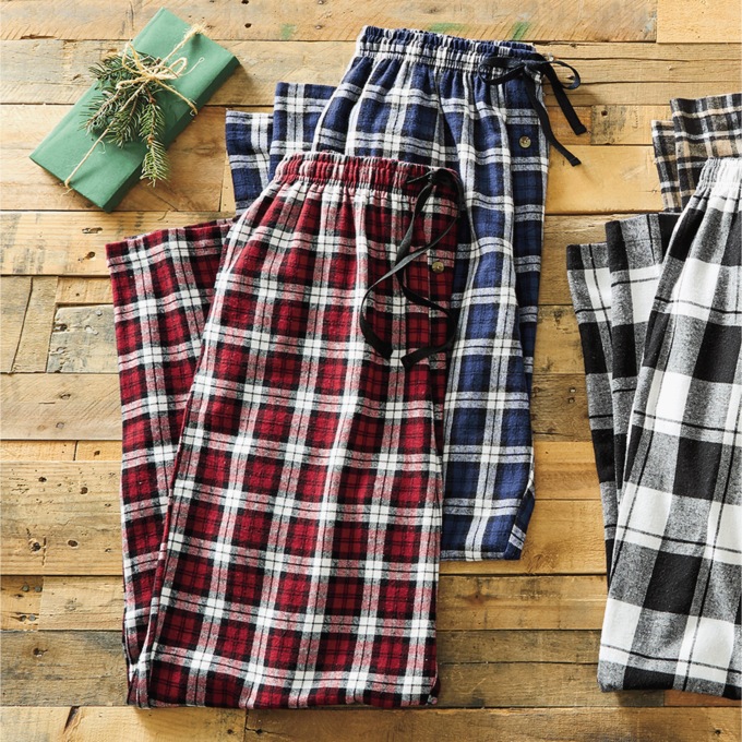 2-Pack Flannel PJ Pants, Red Blue, large
