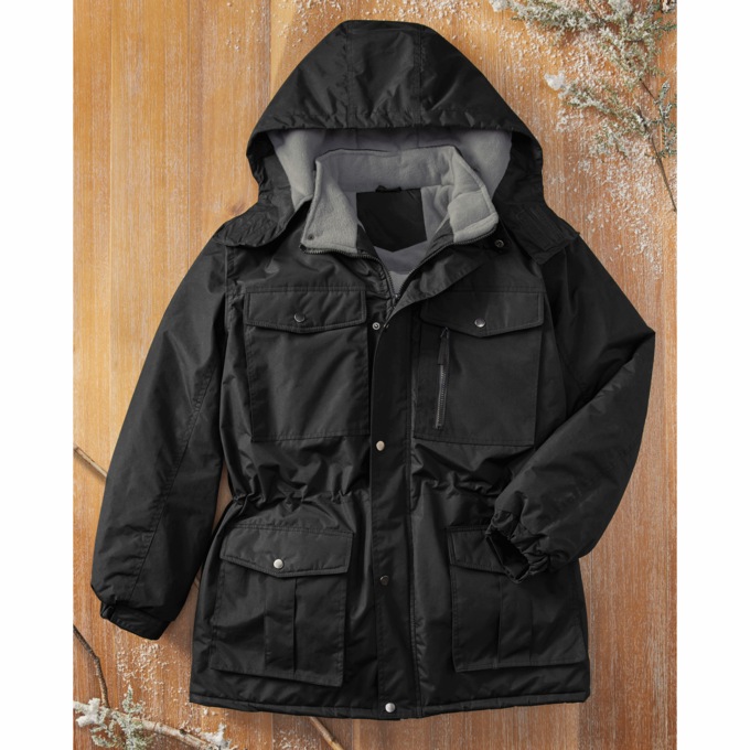 Men&#39;s Hooded Colorblock Insulated Parka, , large