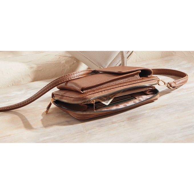 Smartphone Crossbody, Chestnut, large