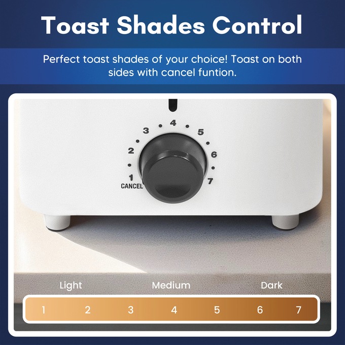 Elite Gourmet 2-Slice Cool-Touch Toaster, White, large