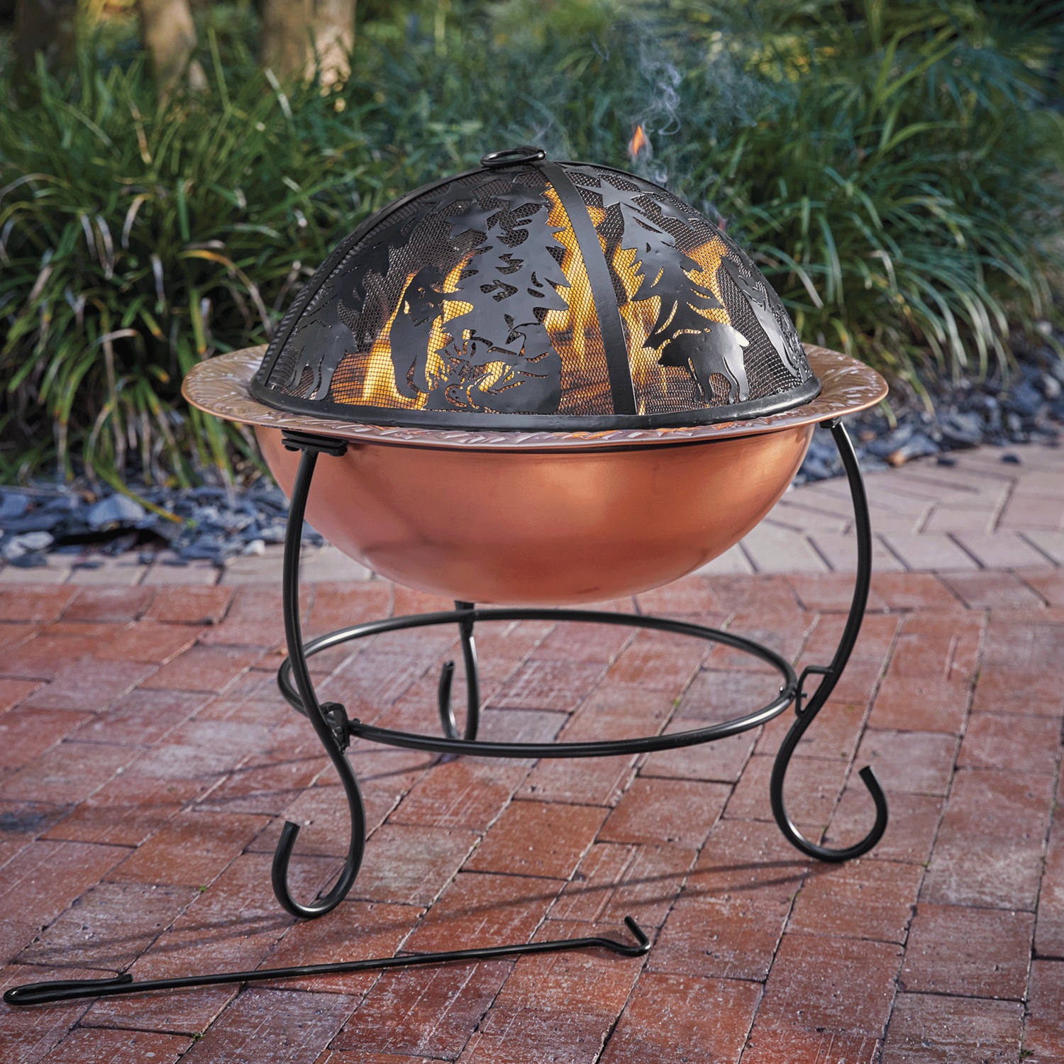 Bears in the Woods Laser-Cut Firepit | Seventh Avenue
