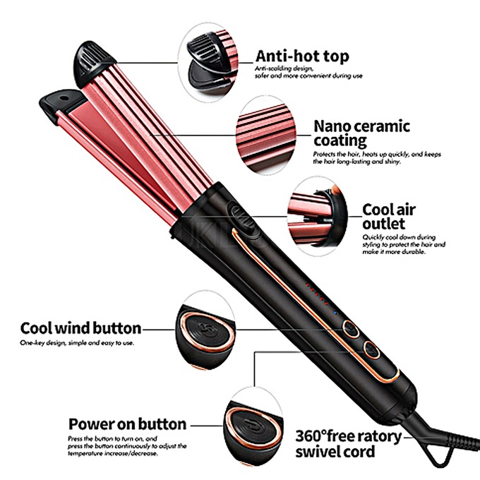 Igia 2-in-1 Straightener/Curler, , large