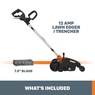 Worx 12-Amp Electric 7.5" Lawn Edger/Trencher, Black, large