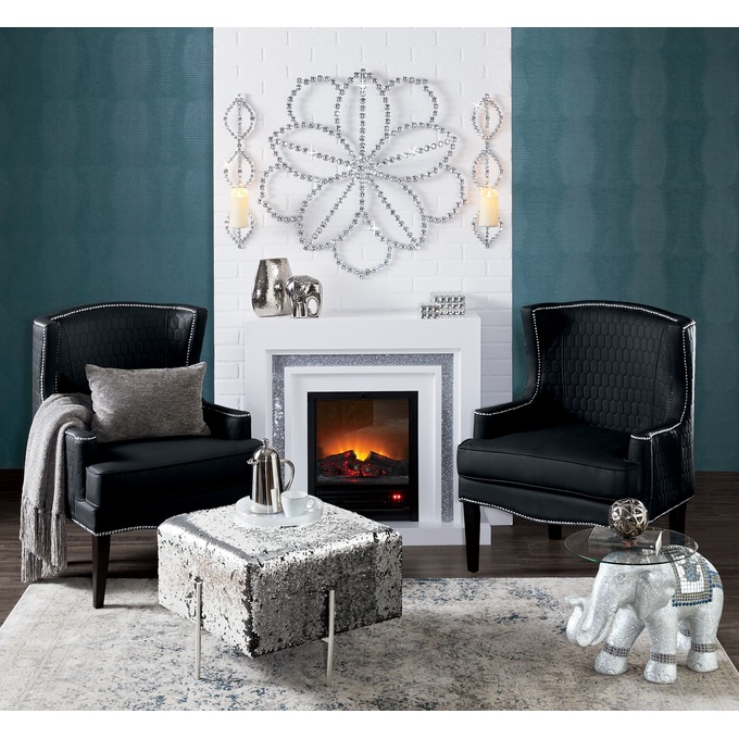 Faux-Crystal Floral Art, , large