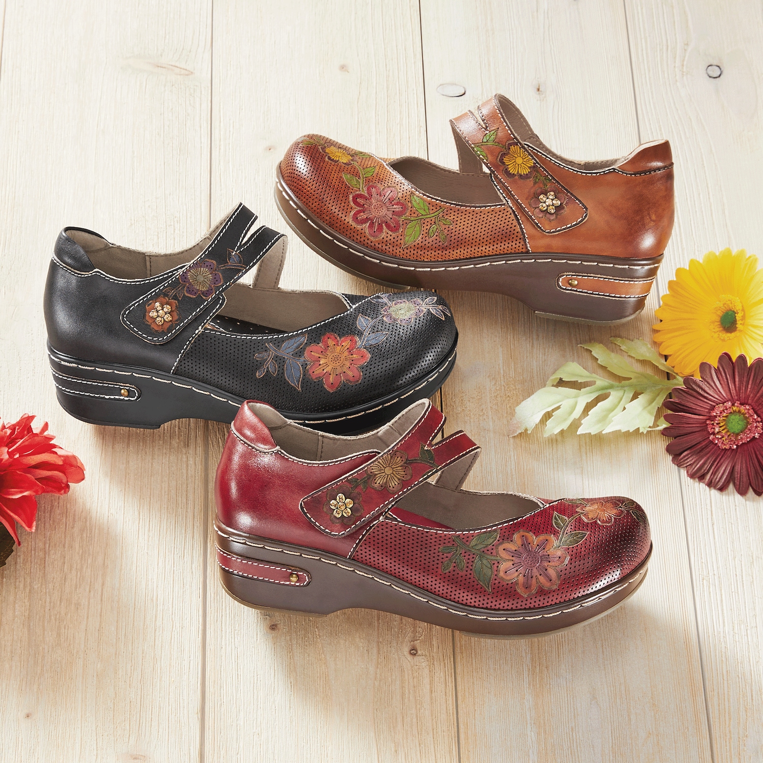 L'Artiste Mamataish Leather Mary Jane with Low Heel by Spring Step