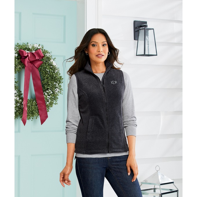 Personalized Women's Fleece Vest, , large