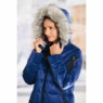 Mia Shiny Puffer Jacket with Faux-Fur Hood, , large