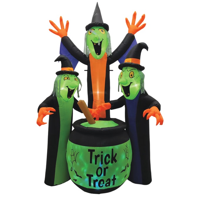 Three Witches Lit Inflatable, , large