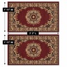 4-Piece Plush Floral Kirman Rug Set with Runner and Mats, , large