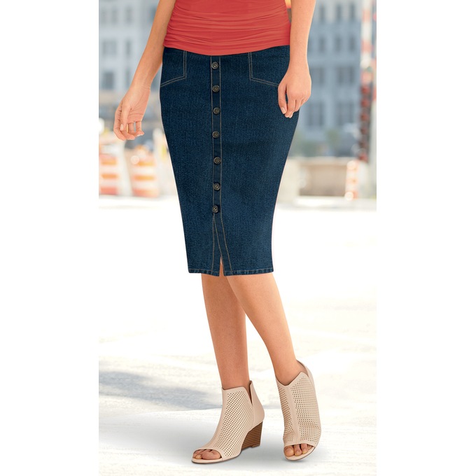 So Chic Denim Skirt, , large