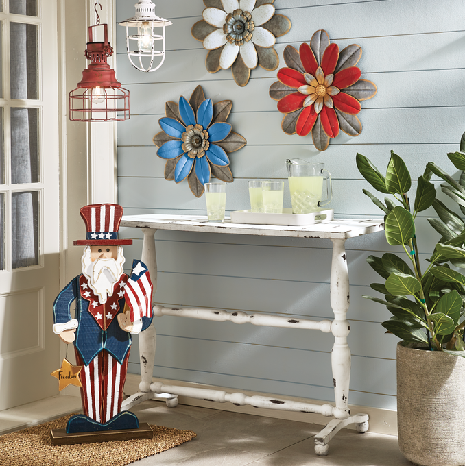 Chunky Wood Uncle Sam, , large