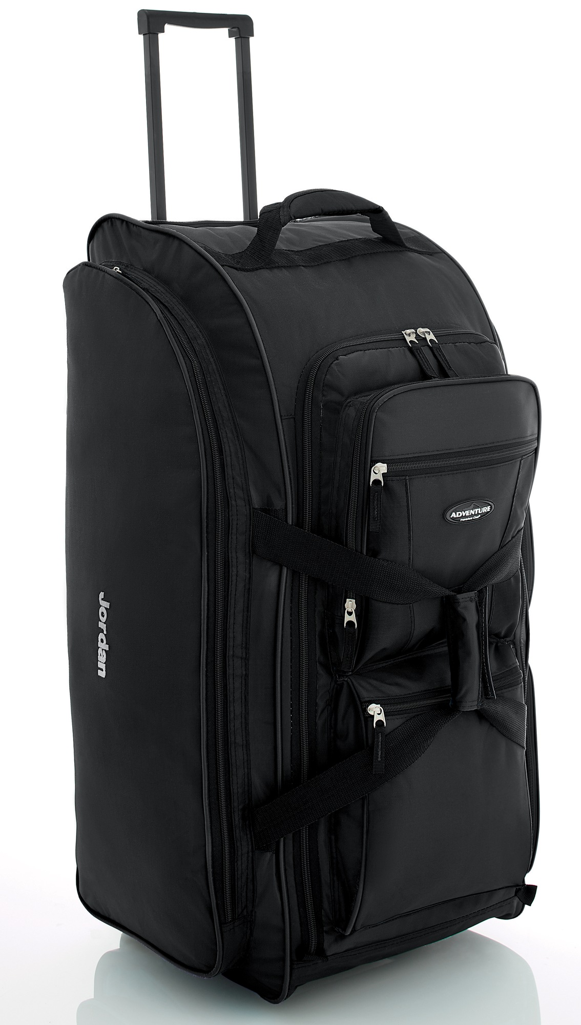 Personalized Multi Pocket Upright Duffel by Travelers Club, Black, large