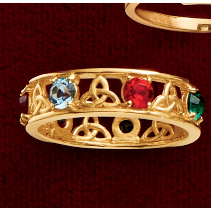 Family Birthstone Celtic Band, , large