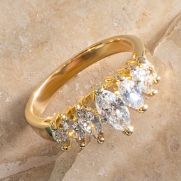 Cubic Zirconia or Faux-Pearl Ring, , large