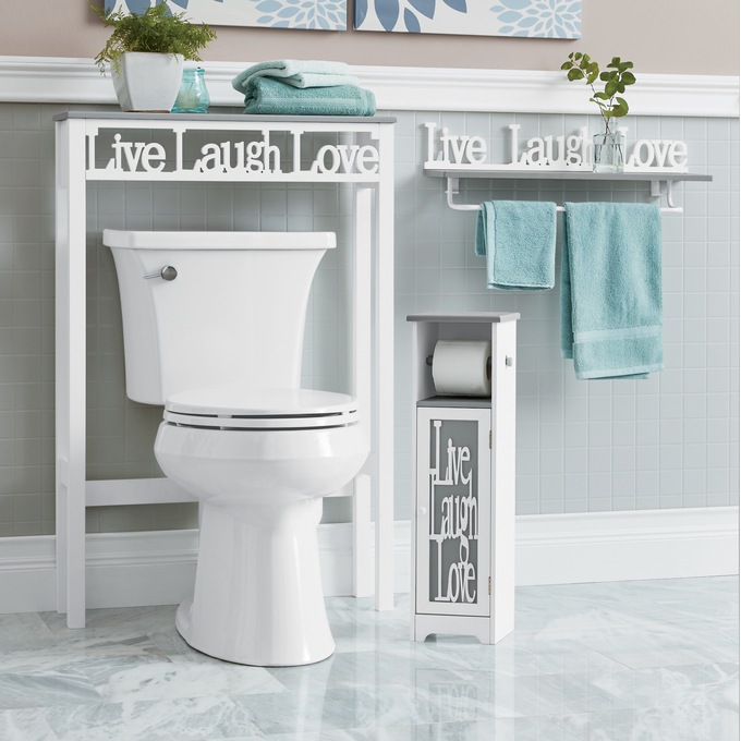 Live Laugh Love Two-Tone Bath Furnishings, , large